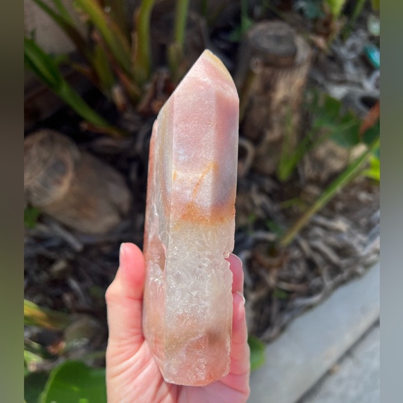 Pink Amethyst Quartz Crystal Druzy Freeform with Portal - Picture 5 of 11